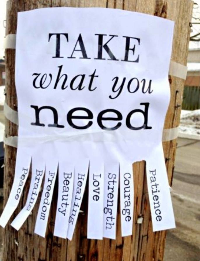Take what you need lge